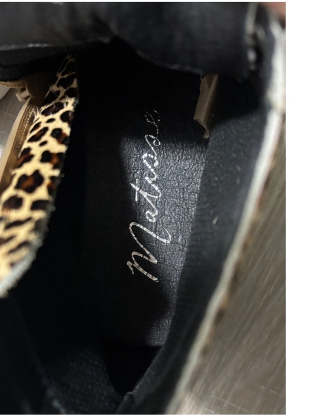 Matisse Entice leopard print calf hair high-top sneakers Size 8M - Picture 6 of 6